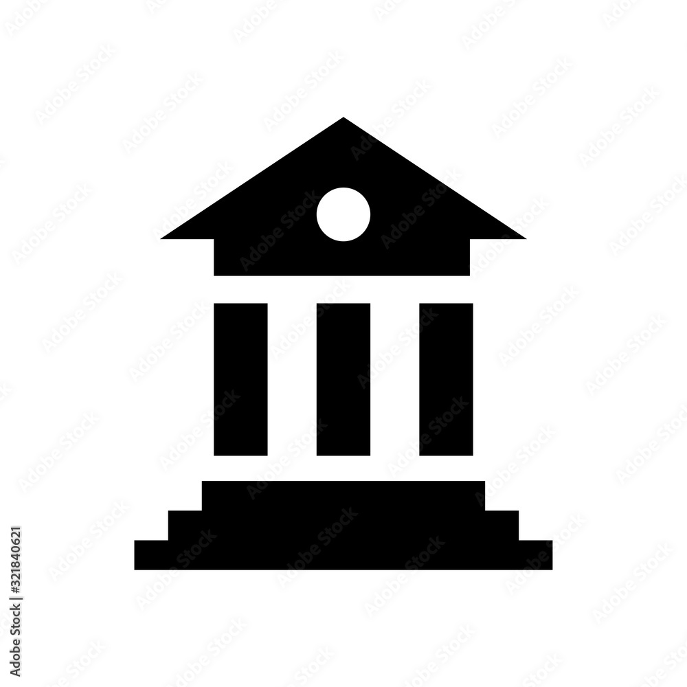 Bank Building Icon Vector Design Template Bank Building Icon Vector Design Template