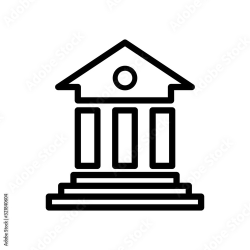 Bank Building Icon Vector Design Template