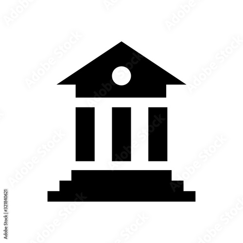 Bank Building Icon Vector Design Template