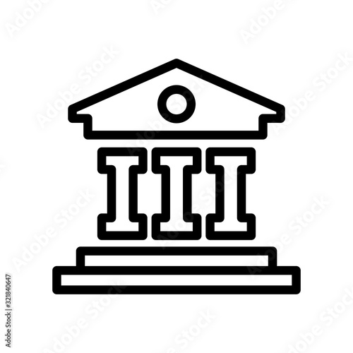 Bank Building Icon Vector Design Template
