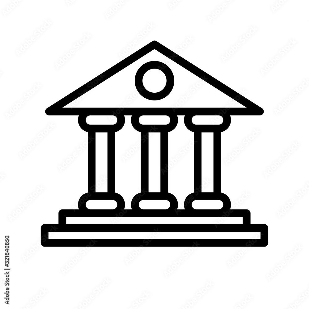 Bank Building Icon Vector Design Template Bank Building Icon Vector Design Template