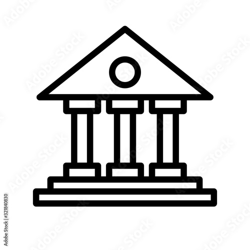 Bank Building Icon Vector Design Template