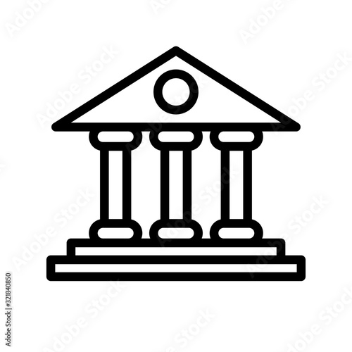 Bank Building Icon Vector Design Template