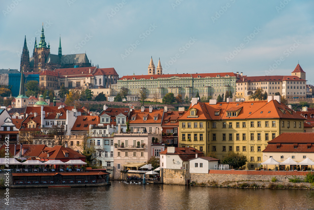 View of Prague Castle Complex From the Other Side of Vltava River
