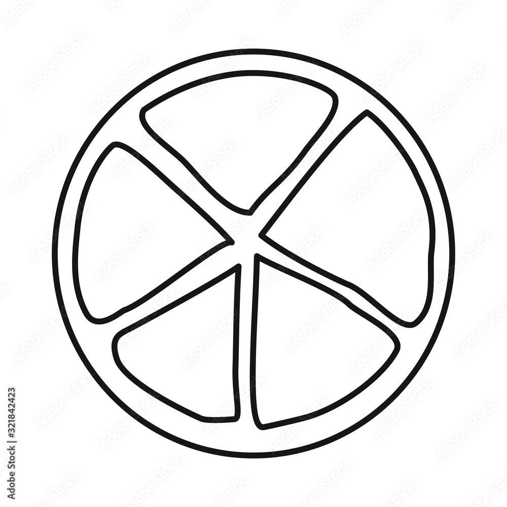 Isolated object of tomato and slice logo. Web element of tomato and vegetable vector icon for stock.