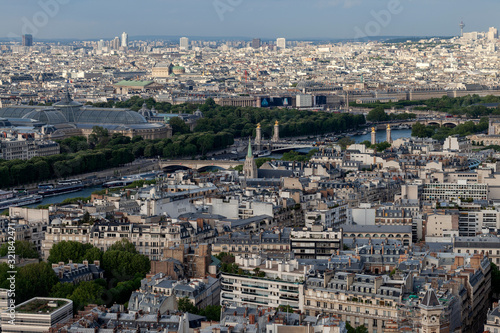 aerial view of paris