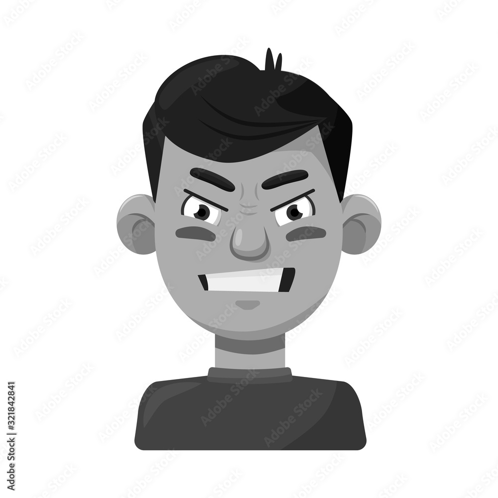 Isolated object of guy and grimace sign. Collection of guy and hatred stock vector illustration. Isolated object of guy and grimace sign. Collection of guy and hatred stock vector illustration.
