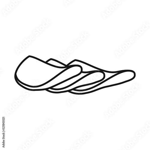 Vector design of sausage and slice symbol. Graphic of sausage and fresh vector icon for stock.