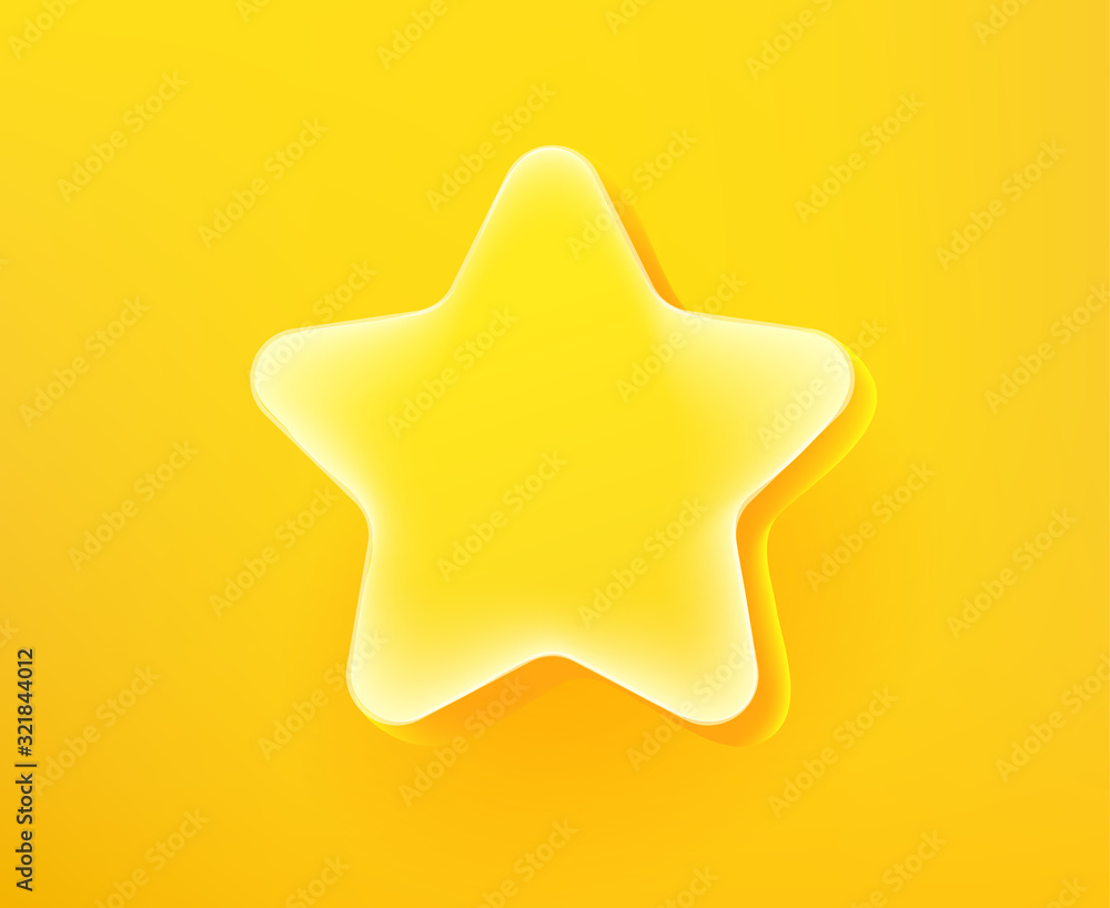 Golden star emoticon. 3d comic style editable vector illustration Golden star emoticon. 3d comic style editable vector illustration