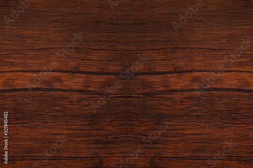 Seamless dark brown wooden board texture background with vignette