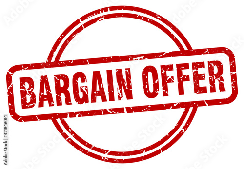 bargain offer stamp. bargain offer round vintage grunge sign. bargain offer