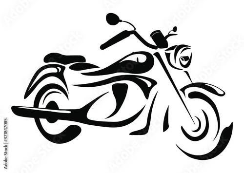 a motorcycle flat design illustration