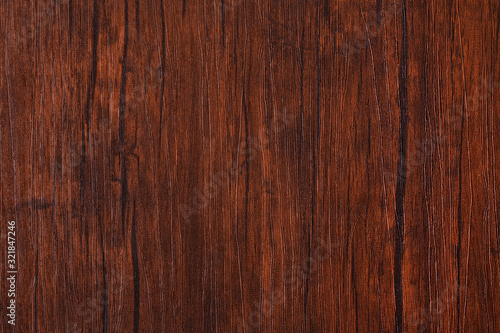 Seamless dark brown wooden board texture background with vignette © Илья Подопригоров