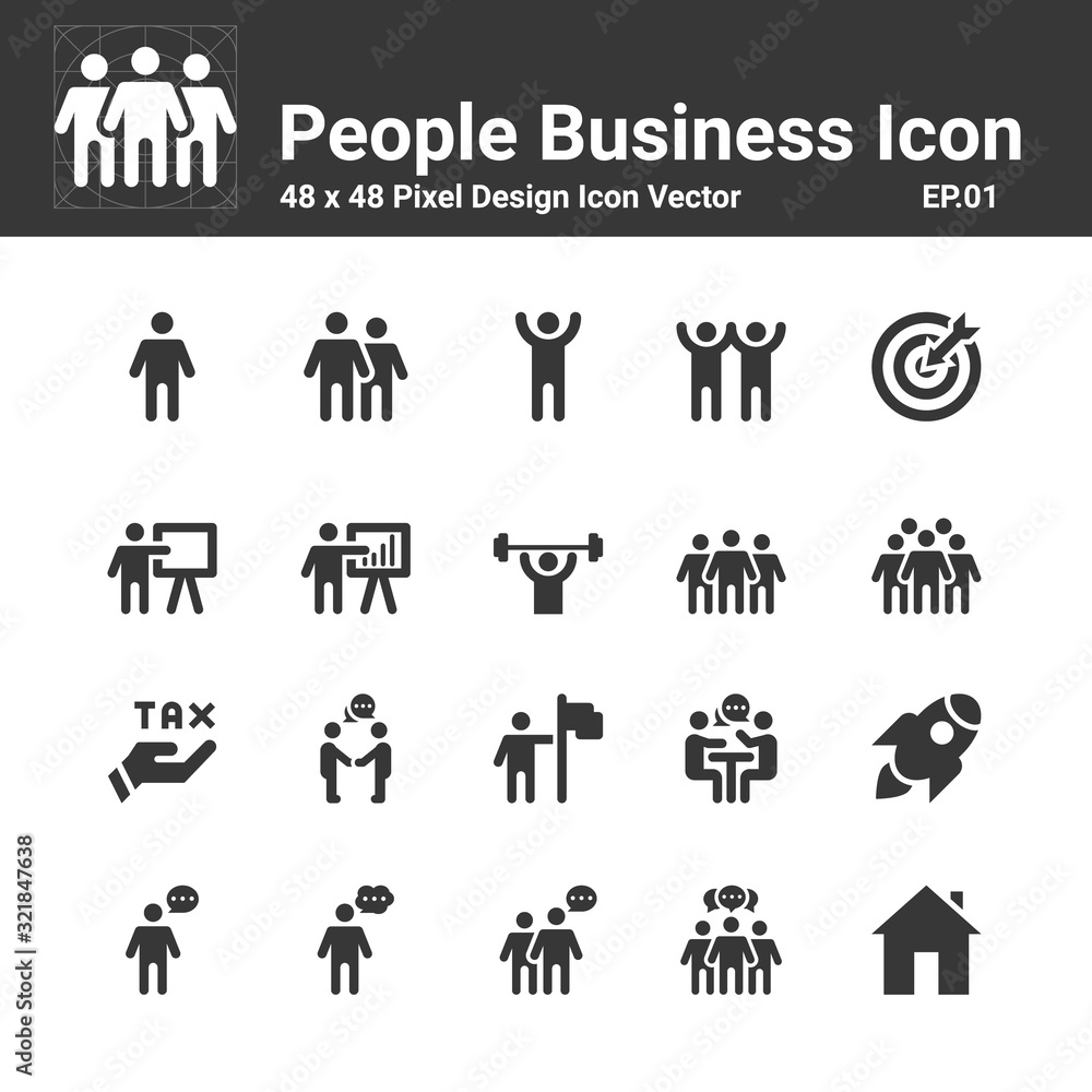 Fototapeta premium People Icons Work Group Team Vector