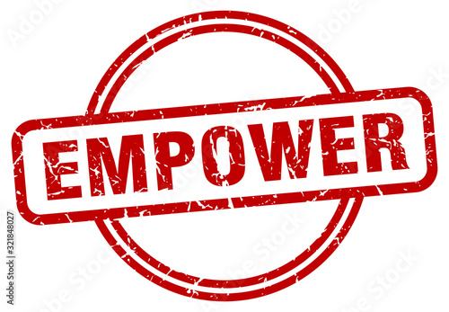 empower stamp. empower round vintage grunge sign. empower