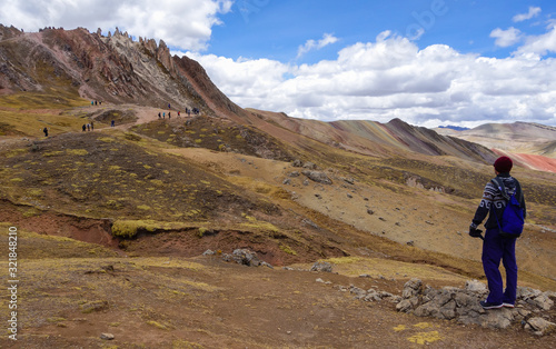 Palccoyo (Palcoyo) rainbow mountains, Cusco/Peru. Colorful landscape in the Andes