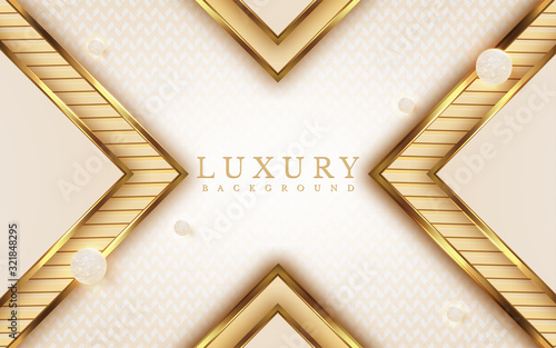 Luxury Gold Background with metal texture and Expensive mustard shades in ball 3d abstract style. Illustration from vector about modern template design for strong feeling and technology and futurism.