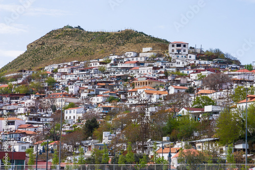 Wallpaper Mural Panorama of the city of Baku, the capital of the Republic of Azerbaijan. Old houses built on a mountain on the outskirts of the city. The houses are built up on the hill in form of terraces. Torontodigital.ca