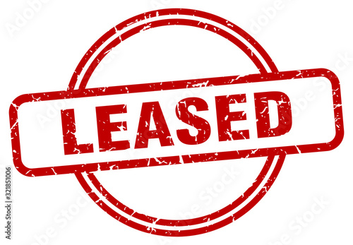 leased stamp. leased round vintage grunge sign. leased