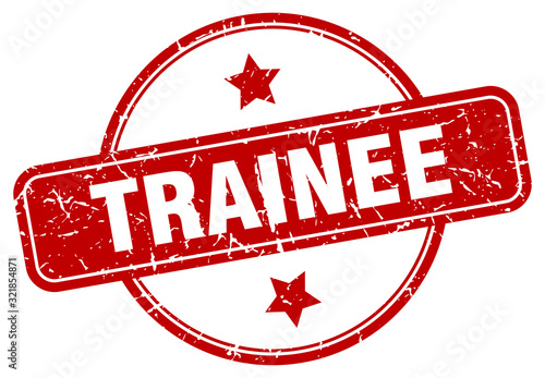 trainee stamp. trainee round vintage grunge sign. trainee