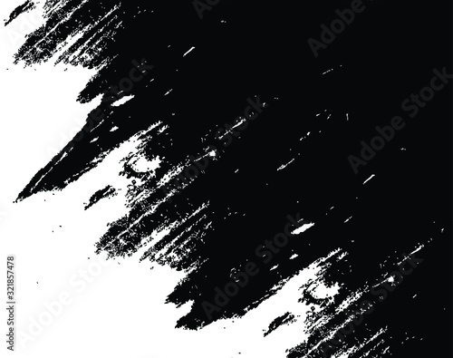  Grunge Black And White Urban Vector Texture Template. Dark Messy Dust Overlay Distress Background. Easy To Create Abstract Dotted, Scratched, Vintage Effect With Noise And Grain