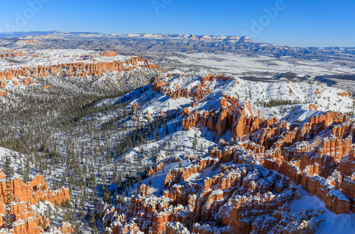 Scenic Winter Landscape in Bryce Canyon National Park Utah