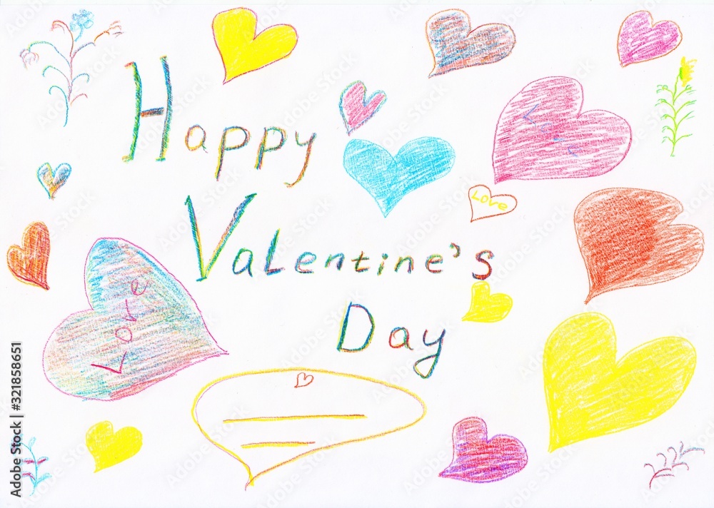 Pencil drawing in honor of Valentine's Day Pencil drawing in honor of Valentine's Day