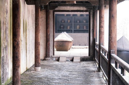 Xuchang soy sauce clay jars wuzhen china photo