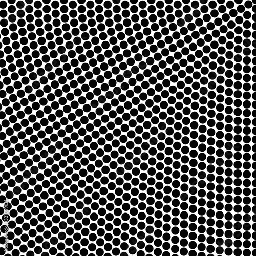 Wallpaper Mural Halftone circle pattern background - black and white vector graphic design Torontodigital.ca