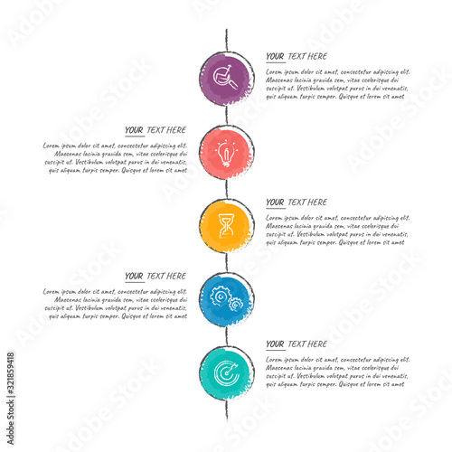 Abstract infographics number options template. Vector illustration. workflow layout, diagram, business step options, banner, web design.