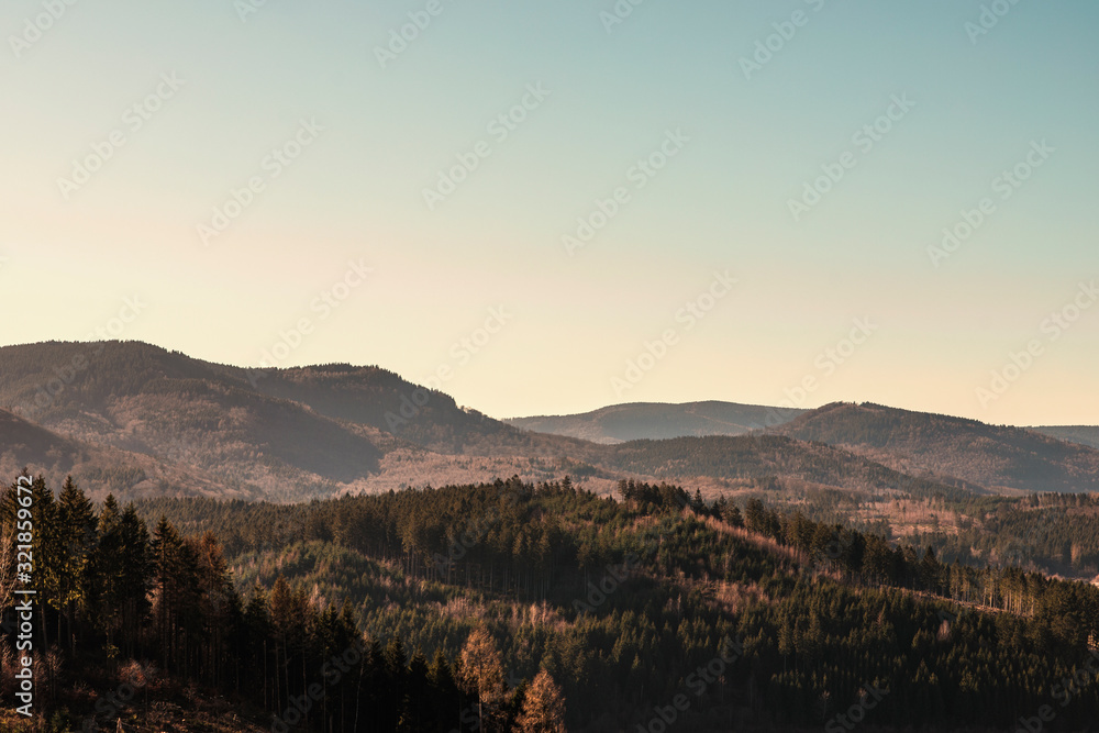 Fototapeta premium sunset in the mountains