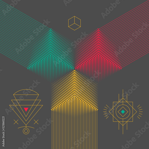 Abstract Cube Design. Sacre...