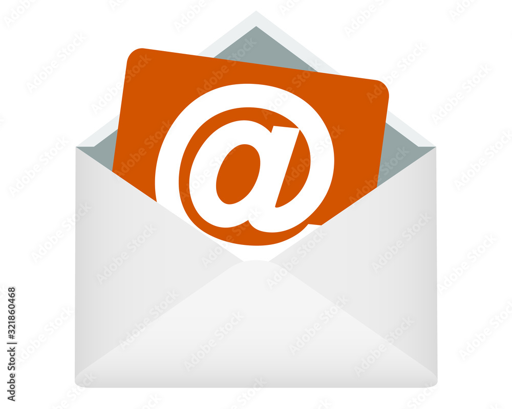 Envelope paper with icon email symbol. Vector illustration for design Envelope paper with icon email symbol. Vector illustration for design