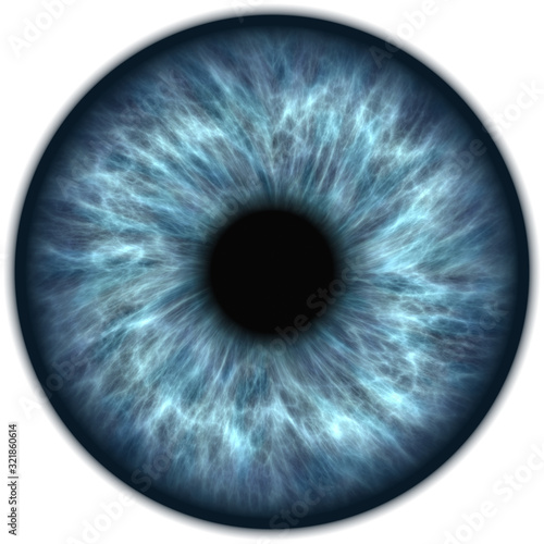 Fototapeta human blue eye iris closeup