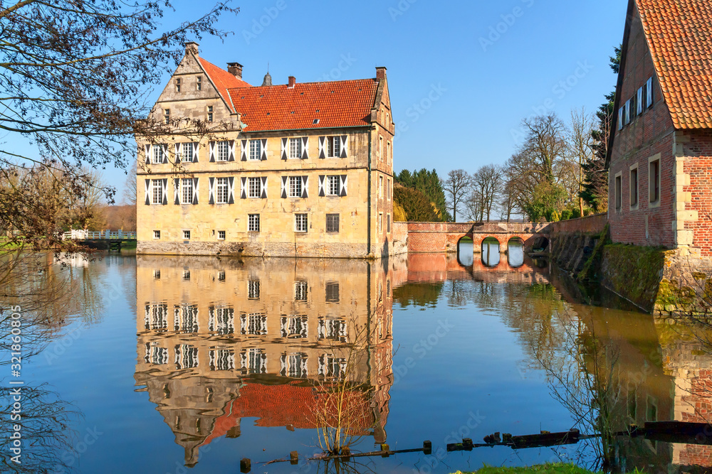 Wasserschloss Hülshof im Münsterland, Deutschland