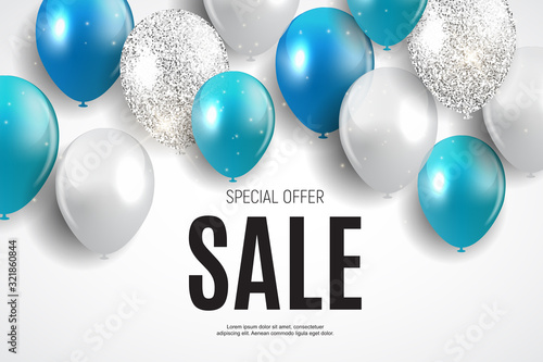 Abstract Party Sale Background. Vector Illustration