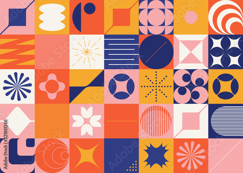 Brutalism Design Abstract Vector Pattern