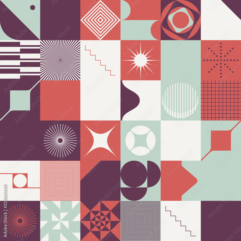 Mid-Century Abstract Vector Pattern Design Mid-Century Abstract Vector Pattern Design
