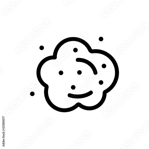 Dust icon vector. Thin line sign. Isolated contour symbol illustration