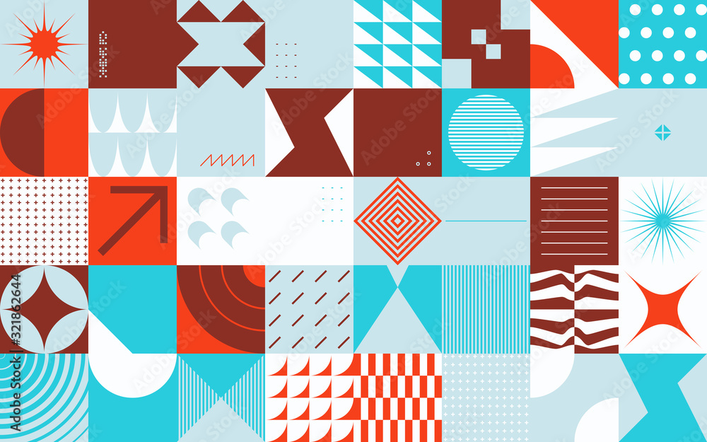 Naklejka premium Neo Modernism Artwork Pattern Design