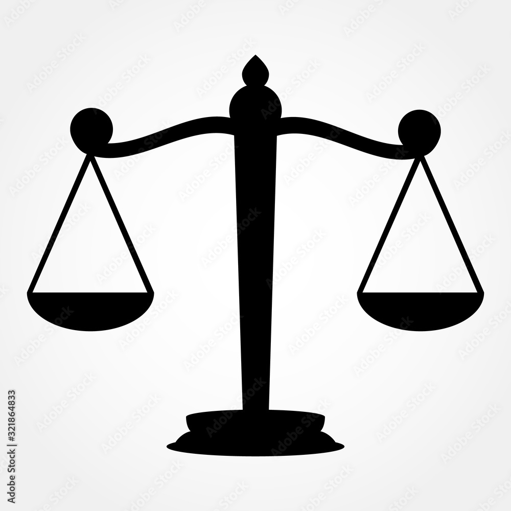 Icon scales isolated on a white background. Vector illustration for design Icon scales isolated on a white background. Vector illustration for design