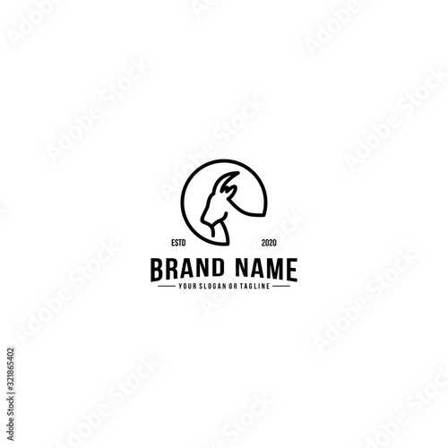 Creative Logo design goat head vector