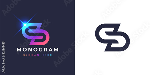 S and D monogram logo design