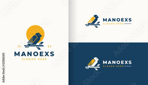 Bird vector logo design template