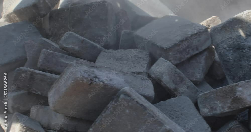 Pile of paver bricks on a job site Pile of paver bricks on a job site