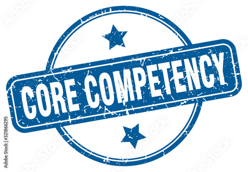 core competency stamp. core competency round vintage grunge sign. core competency