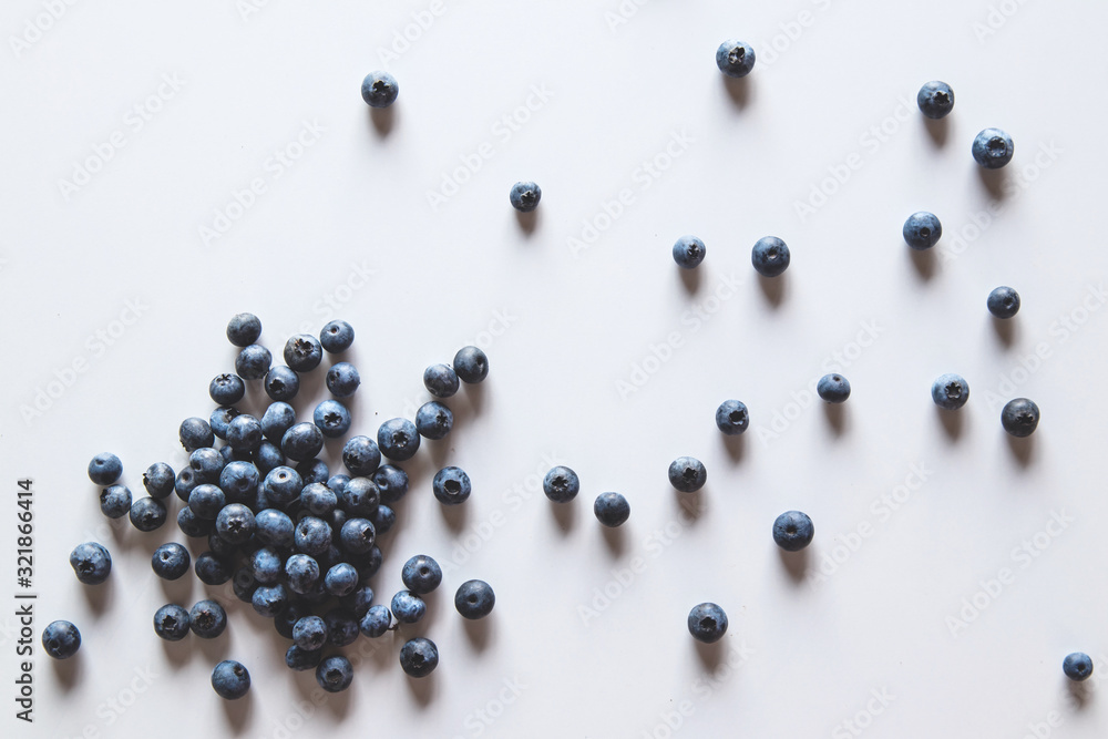 Group of fresh blueberries isolated on white background. Healthy food, health Group of fresh blueberries isolated on white background. Healthy food, health