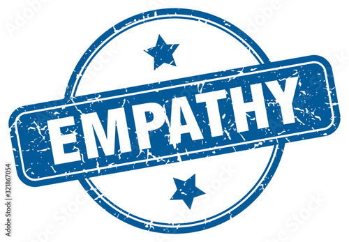 empathy stamp. empathy round vintage grunge sign. empathy