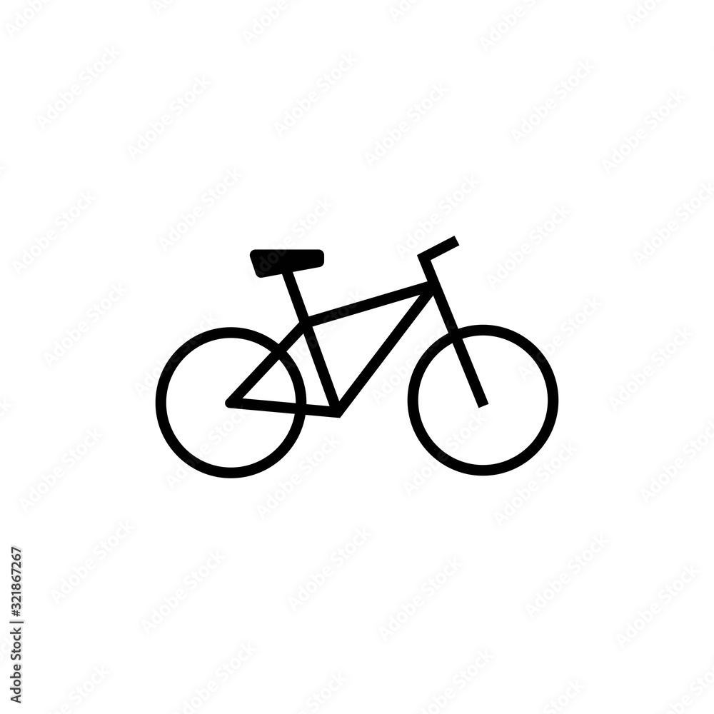 Bicycle icon on white background. Vector illustration. Bicycle icon on white background. Vector illustration.