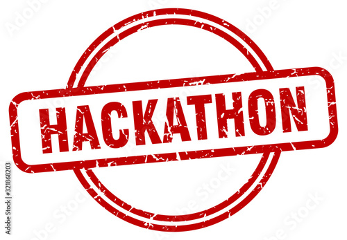 hackathon stamp. hackathon round vintage grunge sign. hackathon